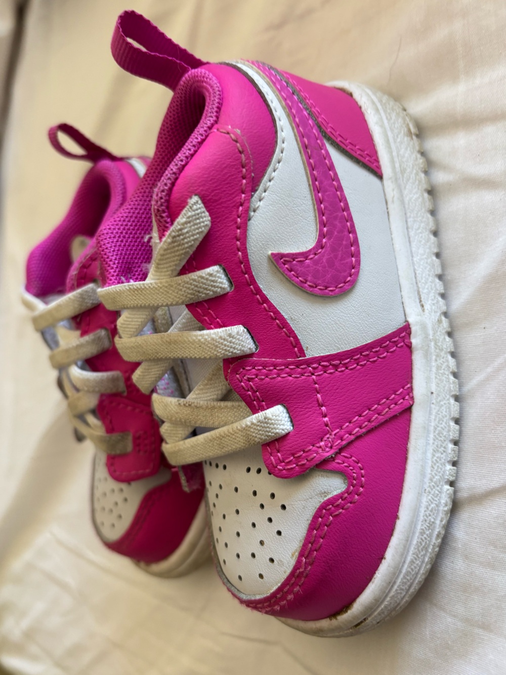 Jordan air Kids Pink and White Athletic Sneakers